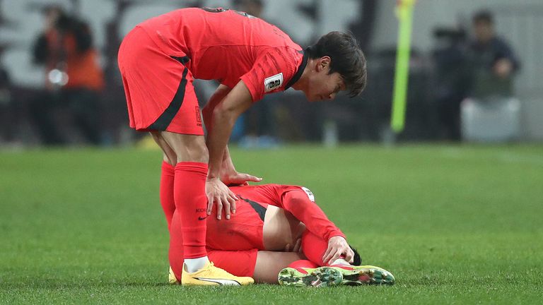 Heung-min Son was injured for South Korea