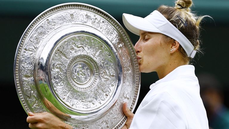Marketa Vondrousova is the defending Wimbledon champion