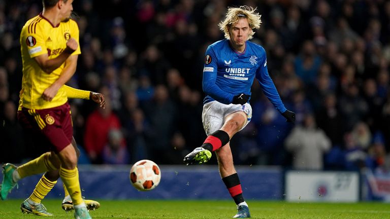 Todd Cantwell doubled Rangers' lead over Sparta Prague