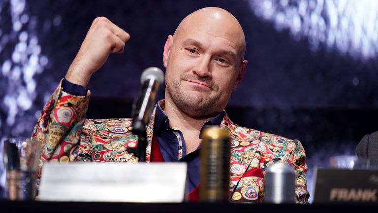 Tyson Fury v Oleksandr Usyk Press Conference - Outernet London
Tyson Fury during a press conference at Outernet London. Picture date: Thursday November 16, 2023.