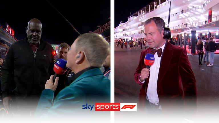 Check out the funniest moments from the Las Vegas Grand Prix, including Shaquille O’Neal’s three words for Martin Brundle and Ted Kravitz dressed to impress in a tuxedo! 