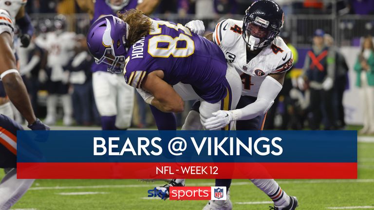 Highlights of the Chicago Bears' clash with the Minnesota  Vikings in Week 12 of the NFL