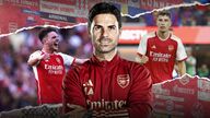 Image of Mikel Arteta was speaking exclusively to Sky Sports at their London Colney training ground