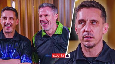 Full version! Gary Neville FINALLY beats Jamie Carragher in darts challenge