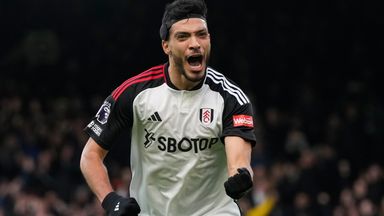 Fulham's Raul Jimenez celebrates after scoring his side's first goal