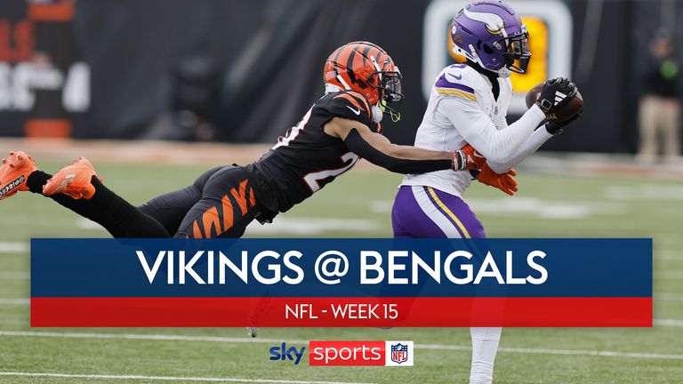 Highlights of the Minnesota Vikings against the Cincinnati Bengals from Week 15 of the NFL