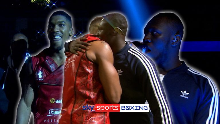 ANTHONY JOSHUA LED OUT BY STORMZY IN HIS RING WALK AHEAD OF FIGHT AGAINST DILLIAN WHYTE THUMB