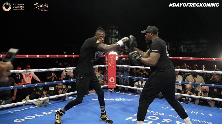 Deontay Wilder looked in ominous form ahead of Saturday&#39;s bout with Joseph Parker as he looks to set up a megafight with Anthony Joshua.