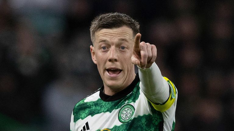 GLASGOW, SCOTLAND - DECEMBER 16: Celtic's Callum McGregor during a cinch Premiership match between Celtic and Heart of Midlothian at Celtic Park, on December 16, 2023, in Glasgow, Scotland.  (Photo by Craig Williamson / SNS Group)