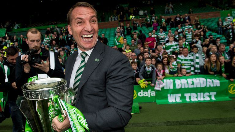 Brendan Rodgers ganó dos títulos de liga durante su primera etapa como entrenador del Celtic