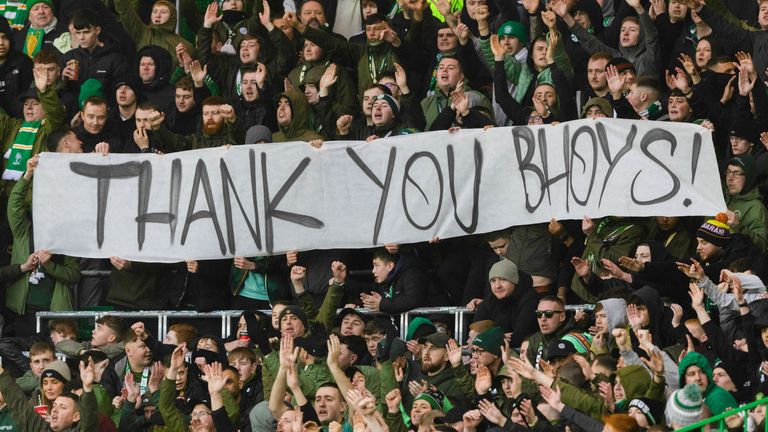 The Green Brigade fans group returned after a ban