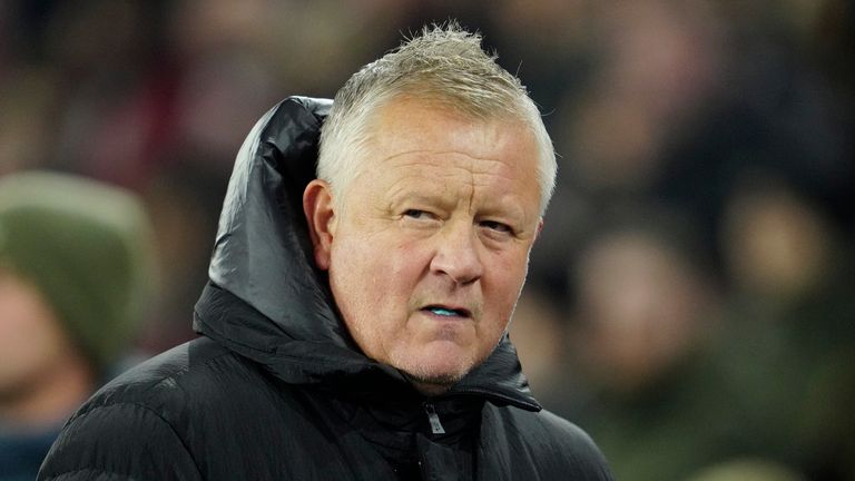New Sheffield United coach Chris Wilder before the Premier League soccer match between Sheffield United and Liverpool at Bramall Lane in Sheffield, England, Wednesday, December 2019. November 6, 2023. (AP Photo/John Soper)