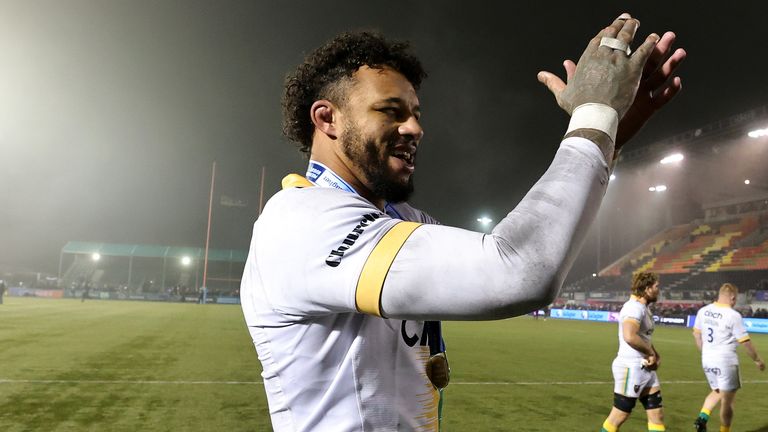Courtney Lawes helped his Northampton Saints side get over the line against Saracens