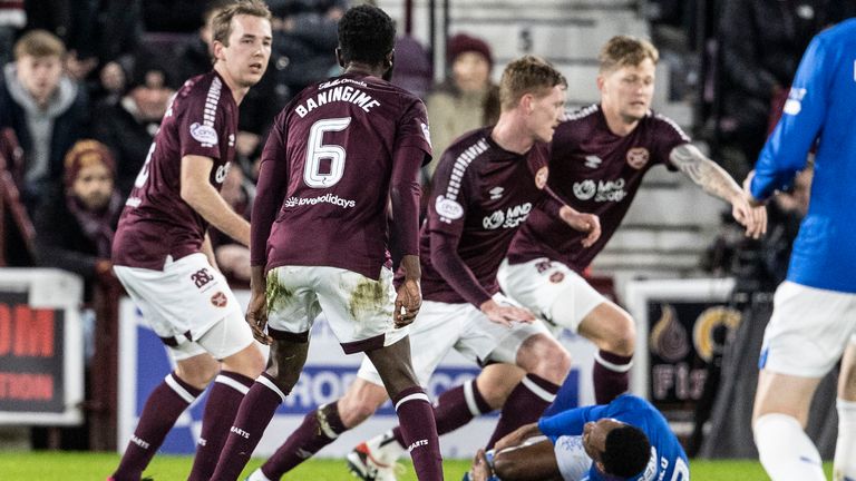 Danilo injured his knee late on in Rangers' win at Hearts