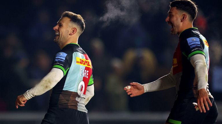 England's Danny Care was among the tries for Harlequins as they smashed Sale 