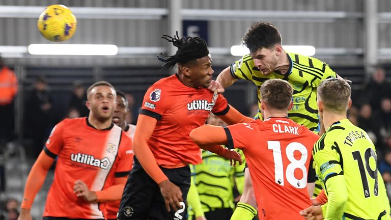 Luton Town vs Arsenal highlights: Late Declan Rice winner keeps Gunners top  of the table 