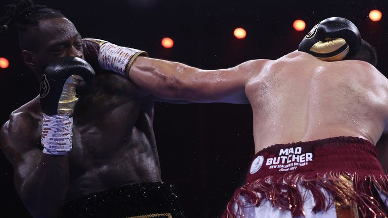 Riydah, Saudi Arabia: Deontay Wilder v Joseph Parker, Heavyweight Contest..23 December 2023.Picture By Mark Robinson Matchroom Boxing.  