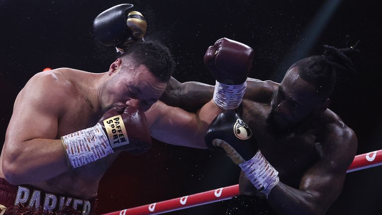 Riydah, Saudi Arabia: Deontay Wilder v Joseph Parker, Heavyweight Contest..23 December 2023.Picture By Mark Robinson Matchroom Boxing. 