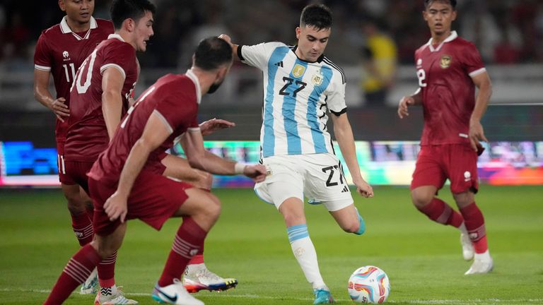 Facundo Buonanotte made his Argentina debut against Indonesia in June