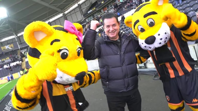 Sky Sports' reporter  Tim Thornton spent a day with Hull City owner Acun Ilicali. He meets him at the runway , they visit the club shop and watch the game at the MKM stadium against Watford. 
