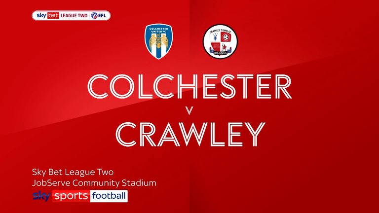 Highlights of the Sky Bet League Two match between Colchester and Crawley.
