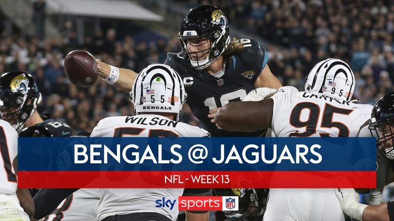 Highlights of the Cincinnati Bengals' clash with the Jacksonville Jaguars in Week 13 of the NFL