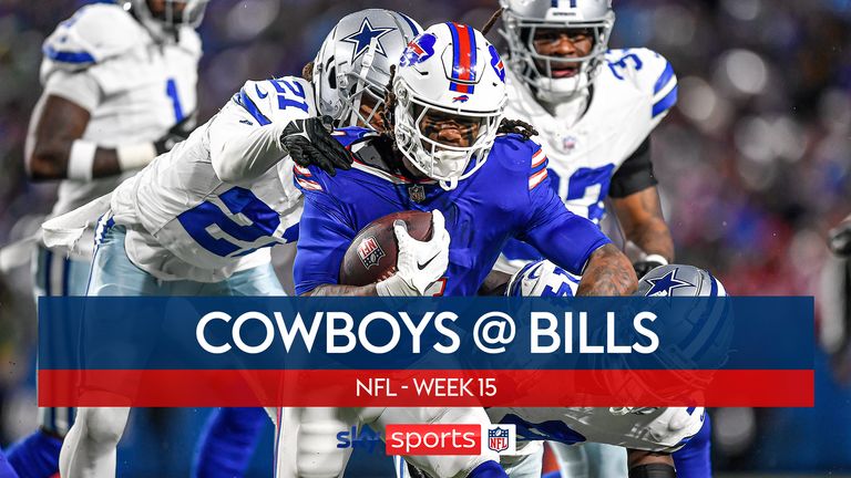 Buffalo Bills running back James Cook tries to avoid the grasp of Dallas Cowboys cornerback Stephon Gilmore