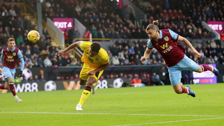 Jay Rodriguez heads Burnley in front