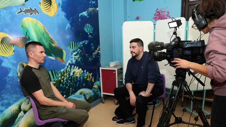 WEST BROMWICH, ENGLAND - DECEMBER 15: Jed Wallace of West Bromwich Albion is interviewed by SKY TV / Television during a visit to Sandwell Hospital Children's Ward on December 15, 2023 in West Bromwich, England. (Photo by Adam Fradgley/West Bromwich Albion FC via Getty Images)