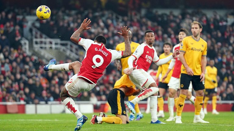 Jesus missed several big chances despite playing a big role in Arsenal&#39;s two goals