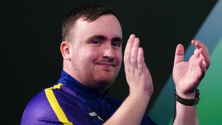 Luke Littler claimed a straight-sets win on his World Darts Championship debut