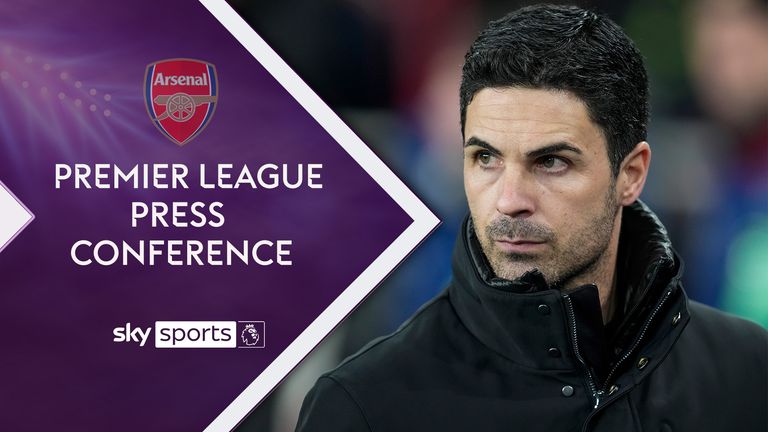 Arsenal&#39;s manager Mikel Arteta looks on prior the Champions League Group B soccer match between Arsenal and Lens, at Emirates stadium, in London, Wednesday, Nov. 29, 2023. (AP Photo/Kin Cheung)