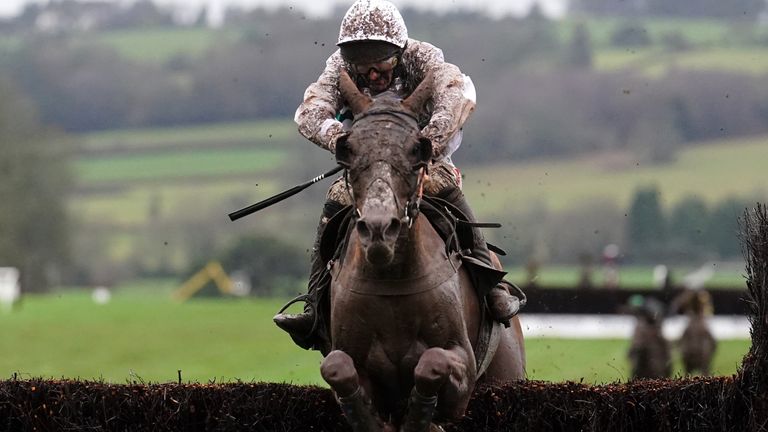 Nassalam and Caolin Quinn jump the last in the Welsh Grand National