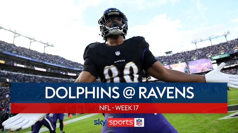 Lo más destacado del choque entre los Miami Dolphins y los Baltimore Ravens en la Semana 17 de la temporada de la NFL