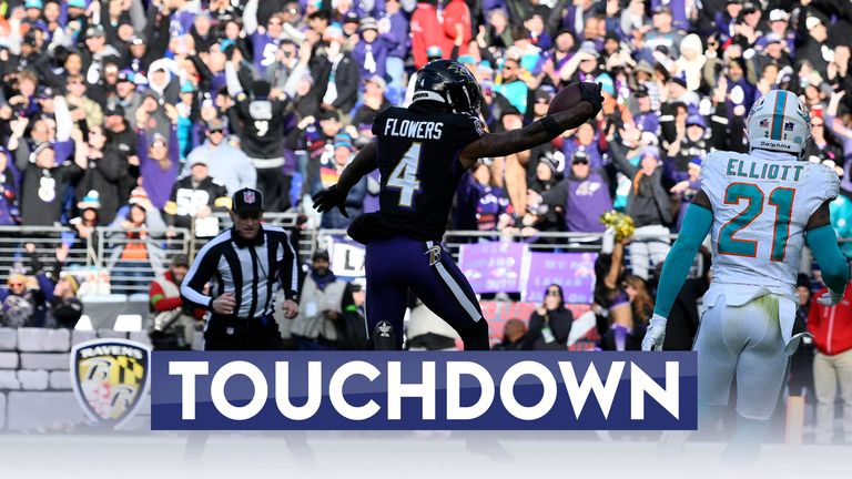 Lamar Jackson connects with Zay Flowers who finds the end zone for a 75-yard TD!
