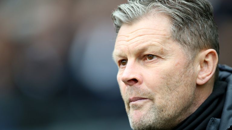 Shrewsbury Town manager Steve Cotterill during the Sky Bet League One match at Pride Park Stadium, Derby. Picture date: Saturday March 4, 2023.