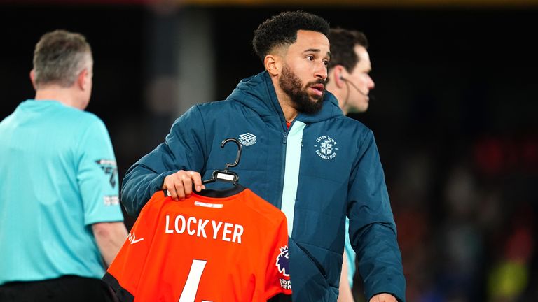 Andros Townsend carried a Tom Lockyer shirt at full time