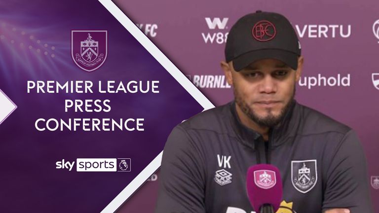 Burnley manager Vincent Kompany was full of praise for his predecessor Sean Dyche ahead of their match against each other.
