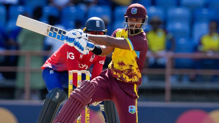 West Indies' Nicholas Pooran hit 82 off 45 balls against England
