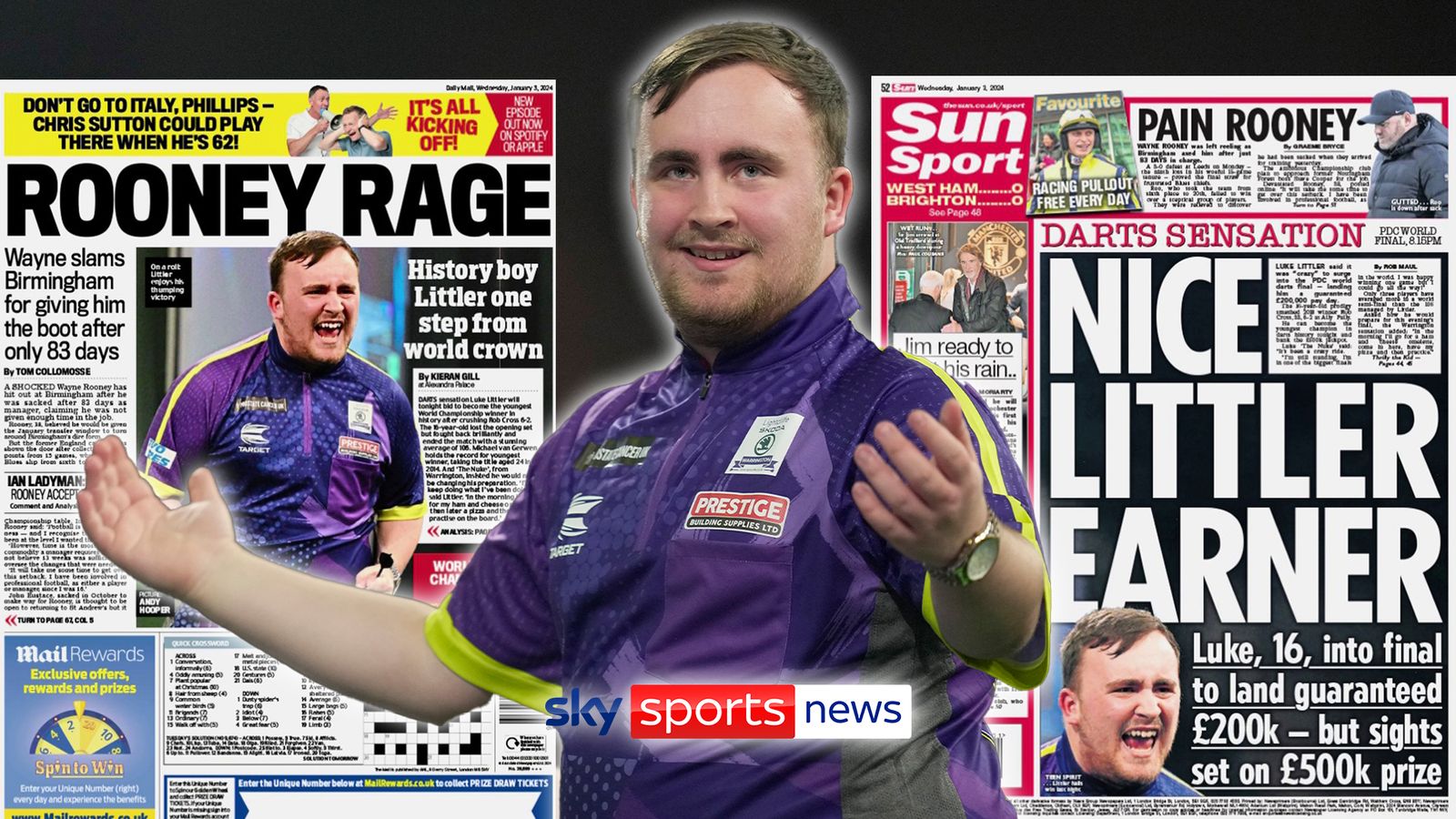 Back Pages Tonight Luke Littler is the Ronnie O'Sullivan of Darts