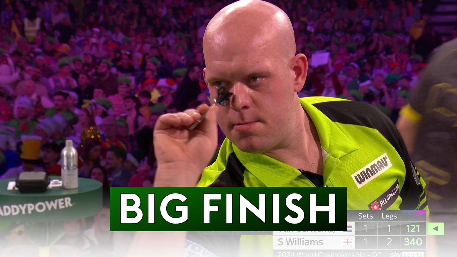 Advantage Michael van Gerwen? MVG takes out 121 finish | Darts News ...