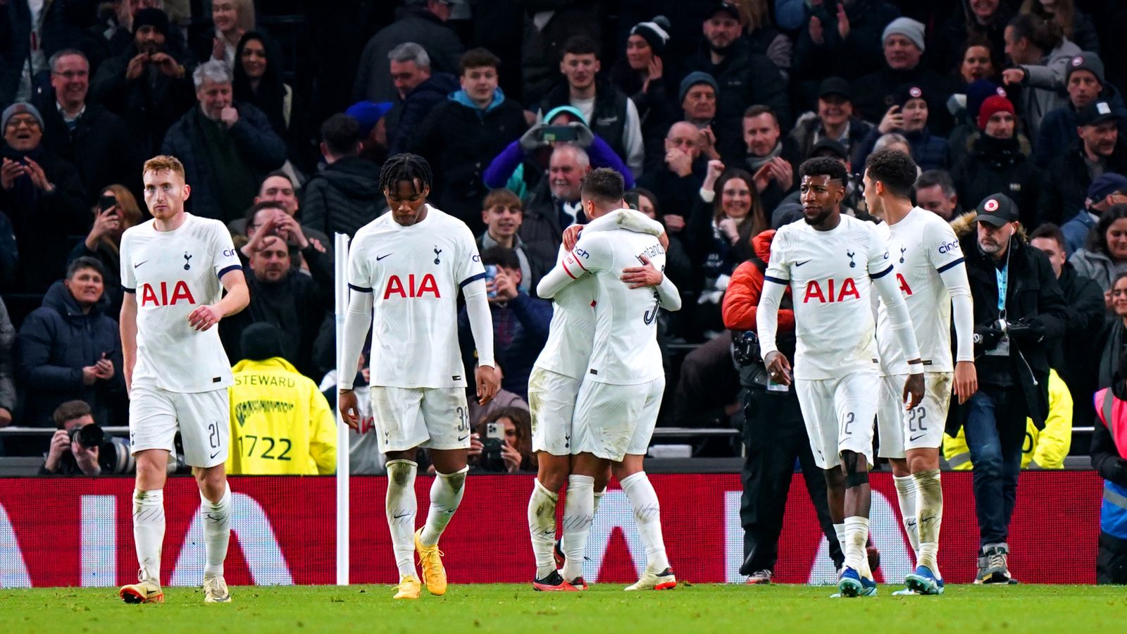 Tottenham vs Burnley football match at Wembley Stadium