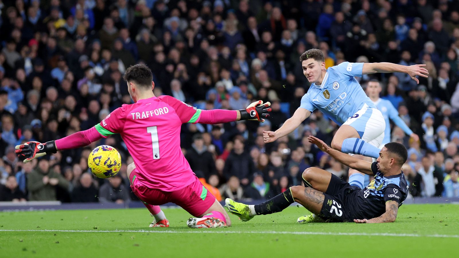 Man City 3-1 Burnley: Julian Alvarez scores twice and Erling Haaland ...