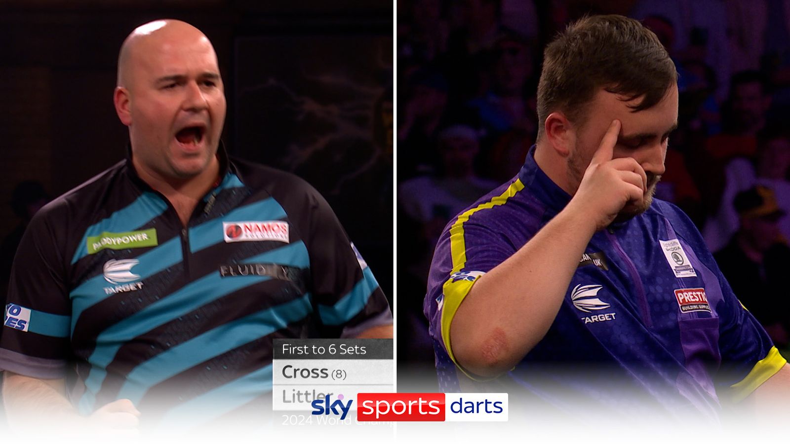 What a leg! Rob Cross close to a nine but Luke Littler takes the set ...