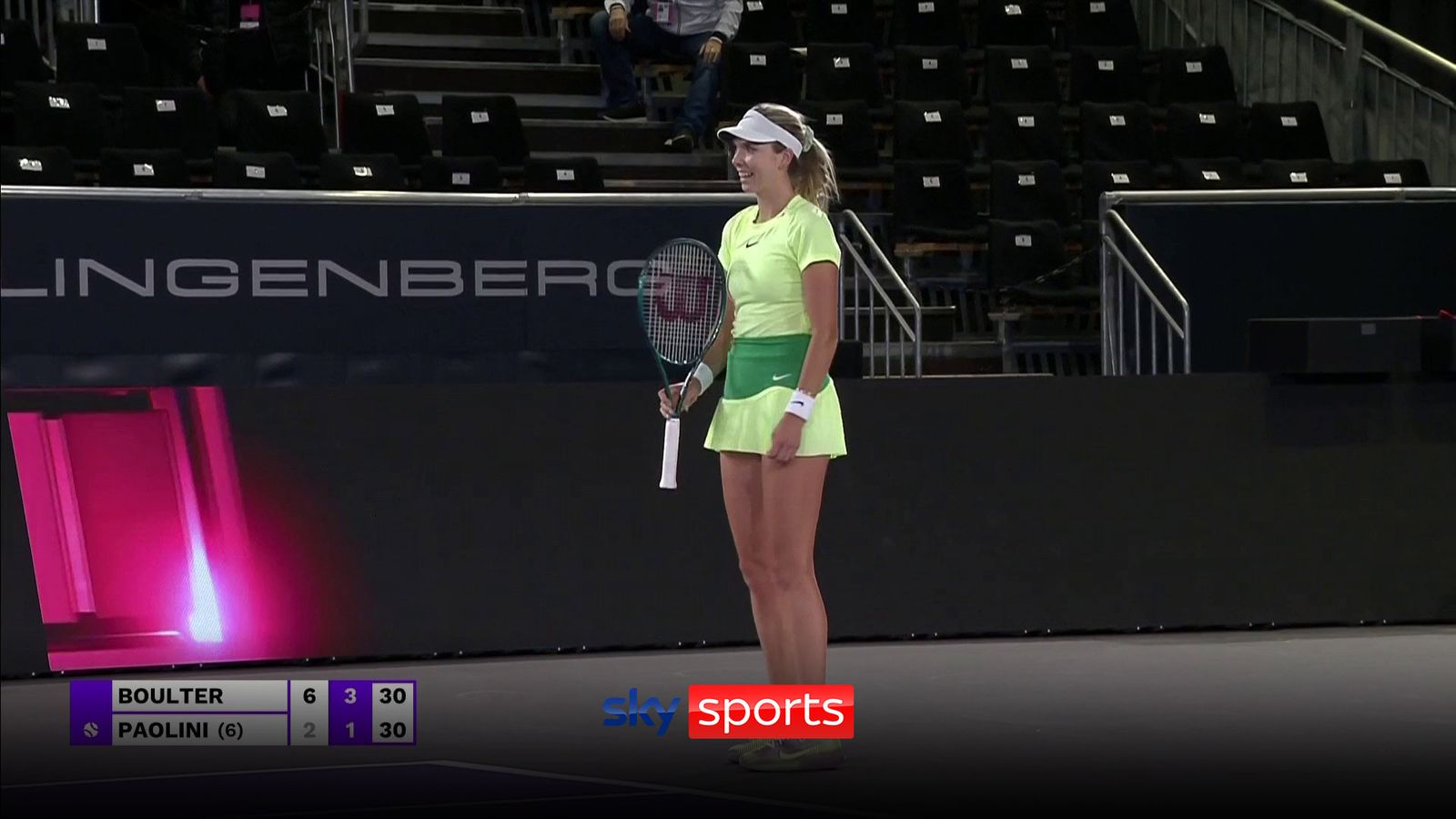 Katie Boulter brings up break point with spectacular lob! | Tennis News