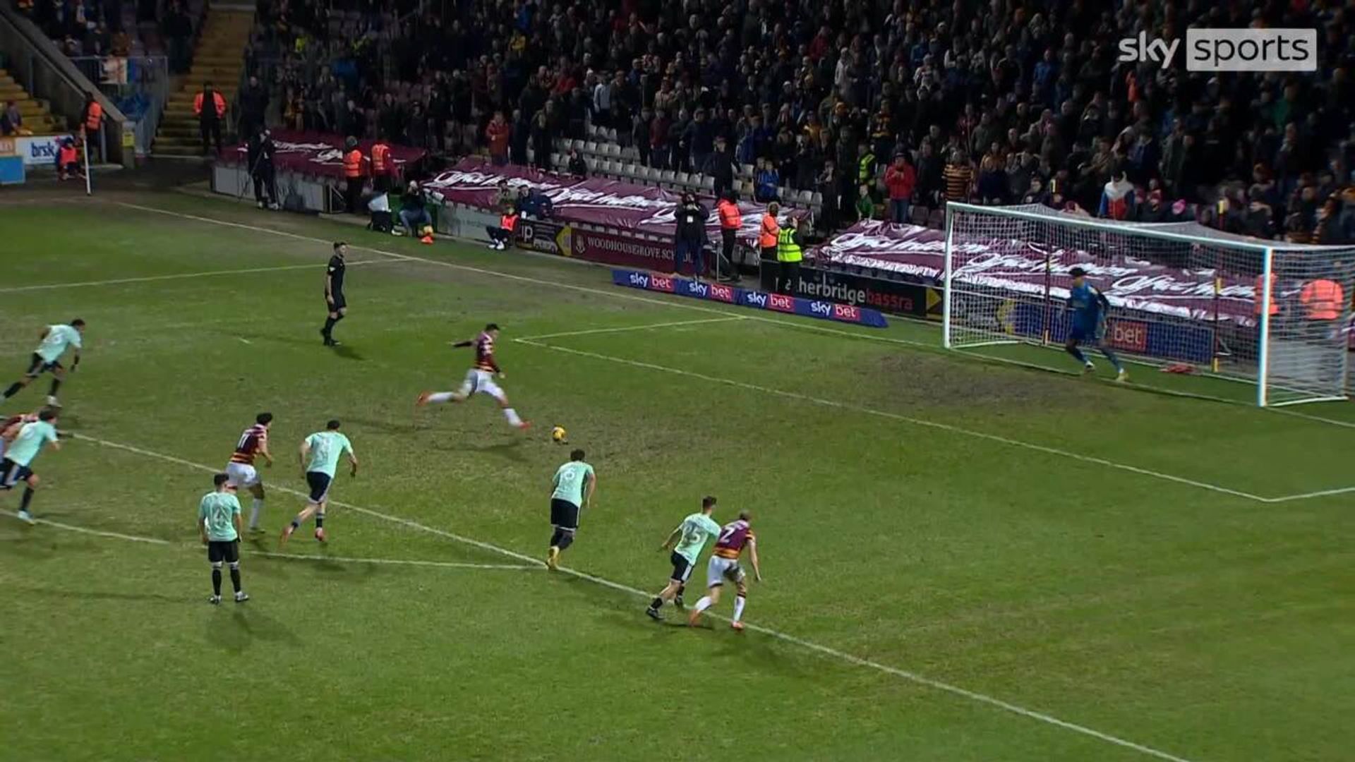 Crawley goalkeeper unfortunate as penalty save goes wrong!