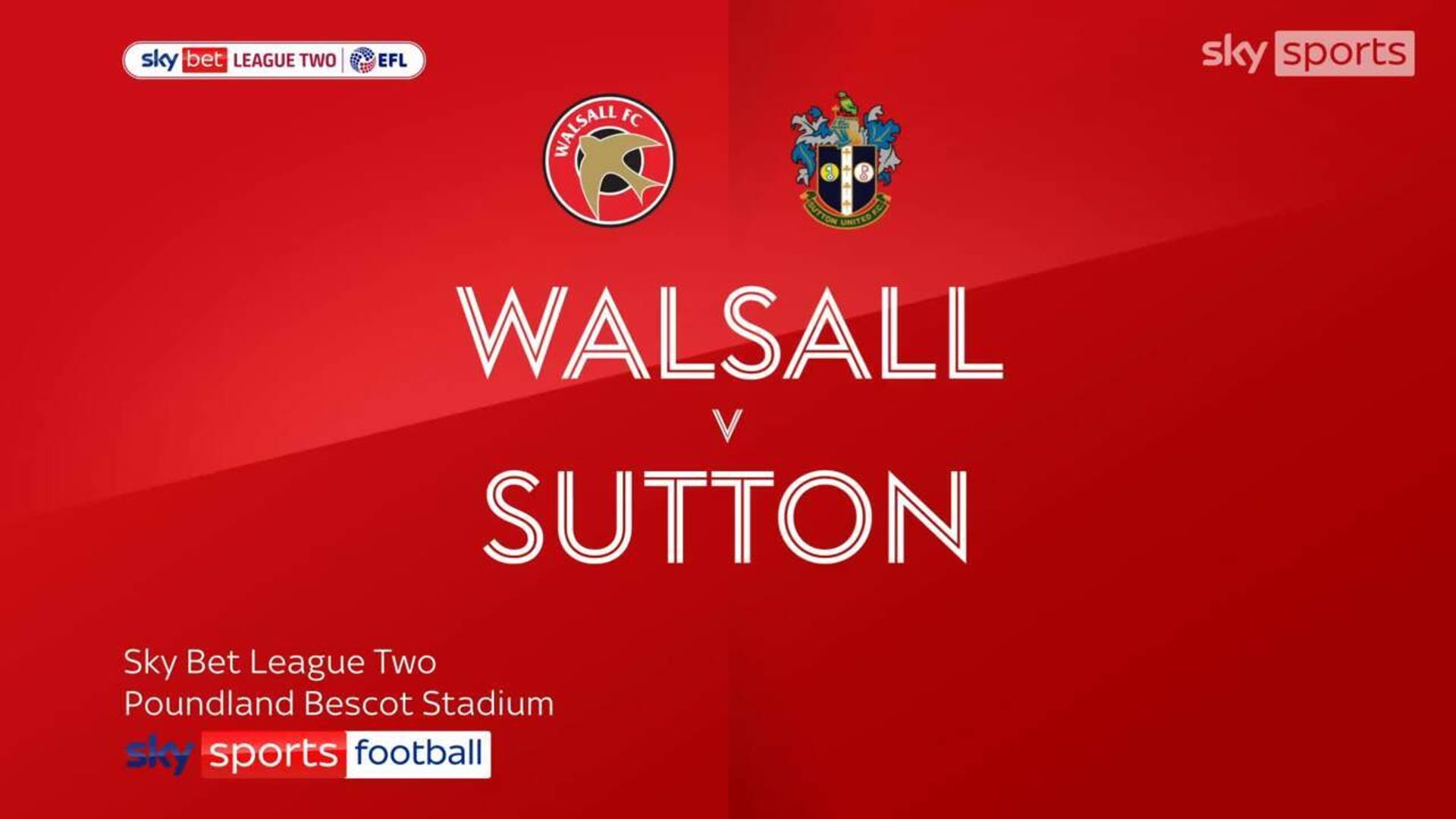 Walsall 1-1 Sutton
