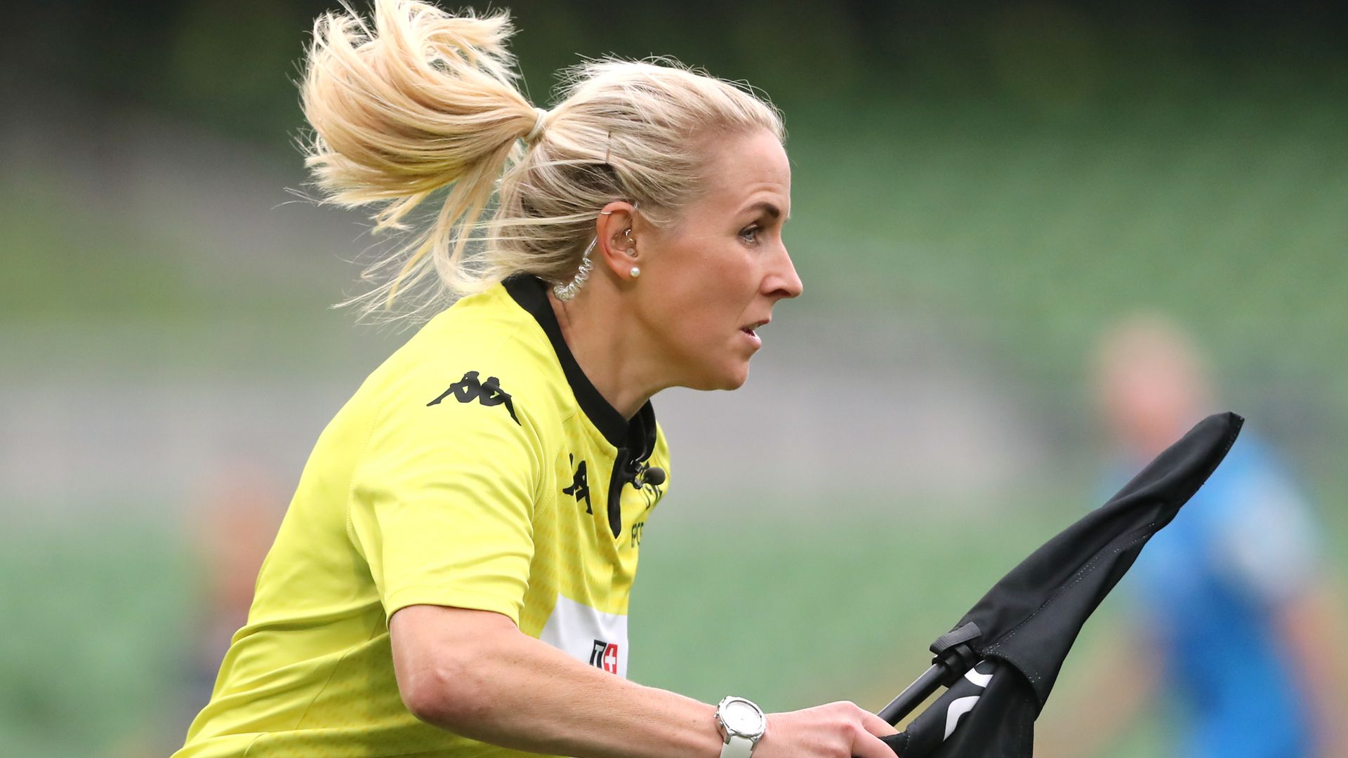 History-making female referee Neville retires at 40