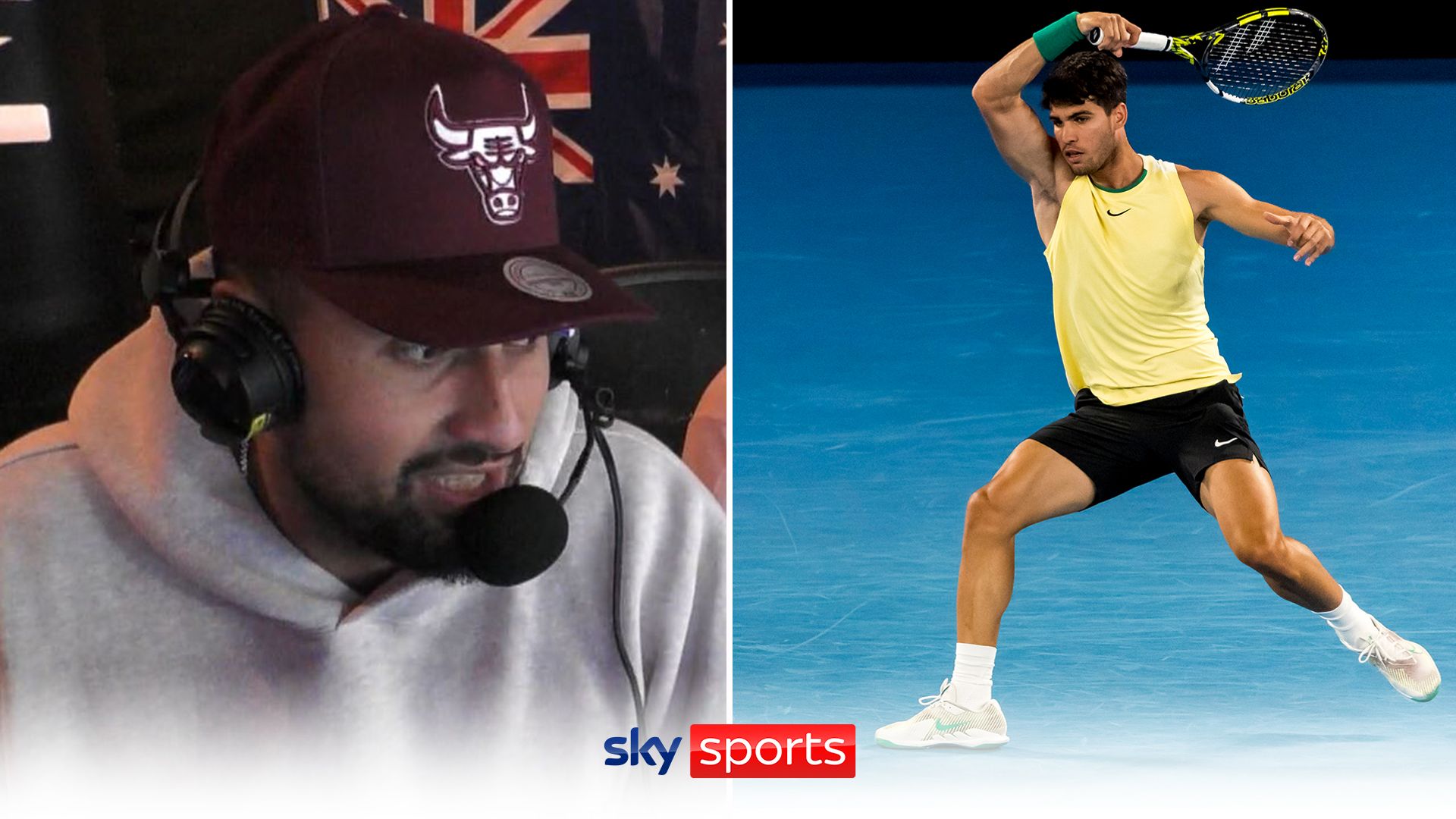 'He's a joke!' | Kyrgios in commentary box for incredible Alcaraz rally