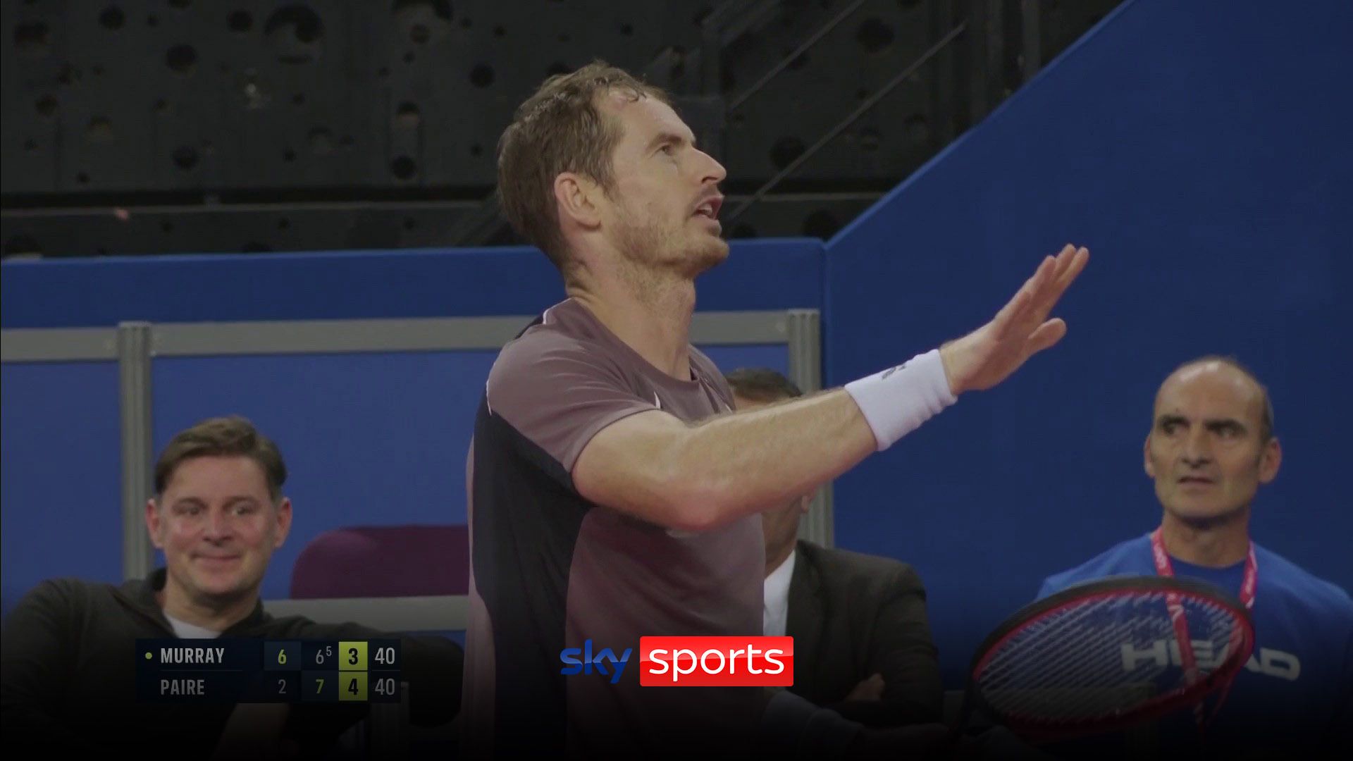 Did the ball drop in? Murray fumes at umpire after close call costs him